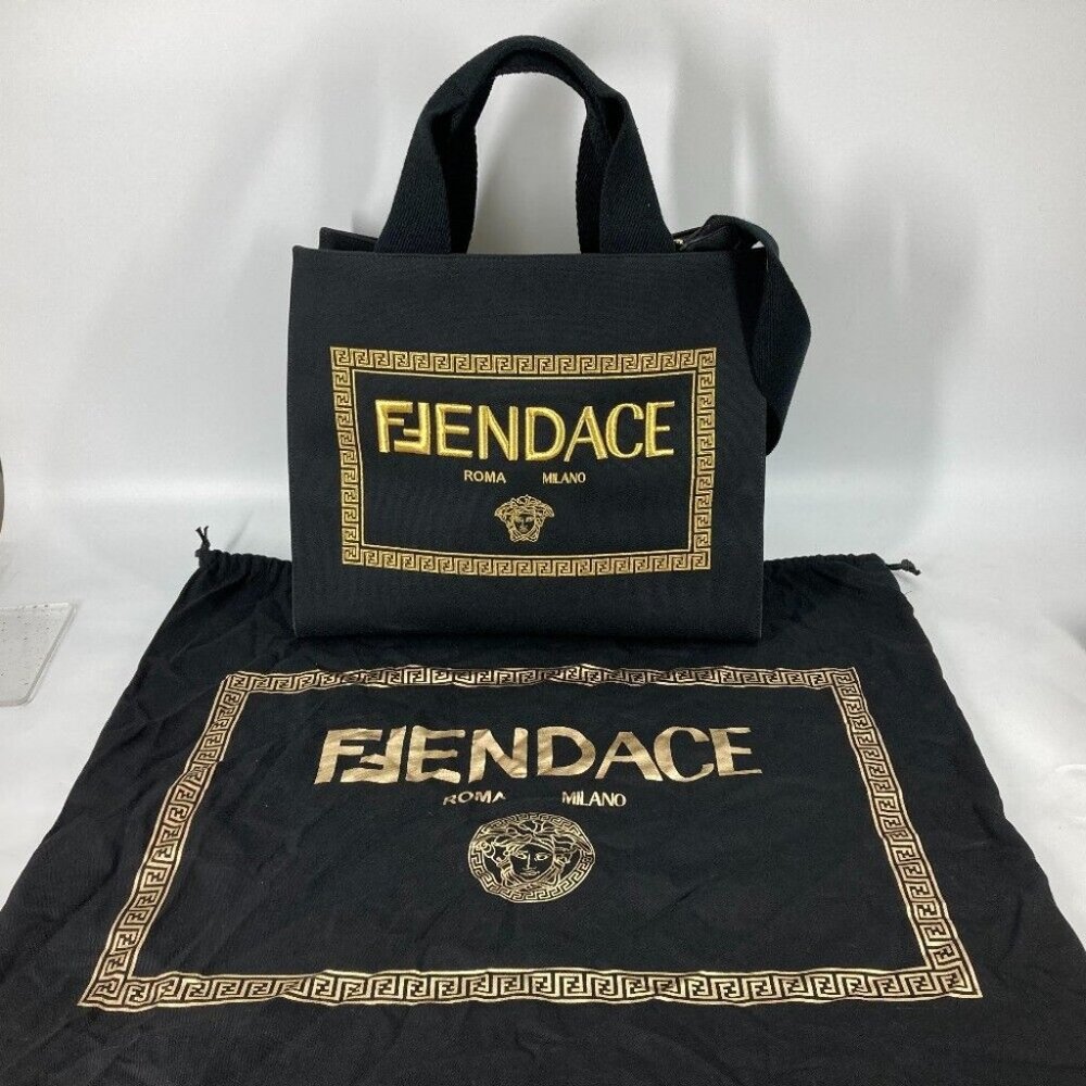 FENDI VERSACE collaboration FENDACE 2WAY Tote Bag Crossbody Shoulder Bag - Picture 12 of 12